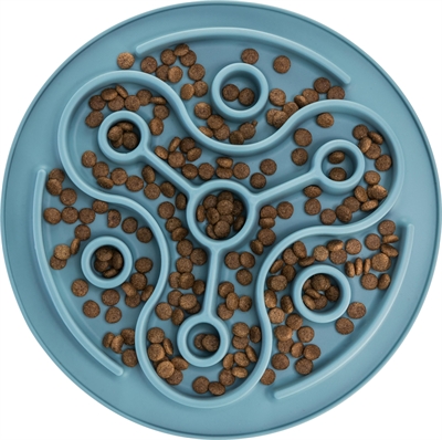 TRIXIE Voermat Slowfeeding Voorkomt schrokken - Zacht TPE - Blauw - 28x28 cm