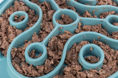 TRIXIE Voermat Slowfeeding Voorkomt schrokken - Zacht TPE - Blauw - 28x28 cm