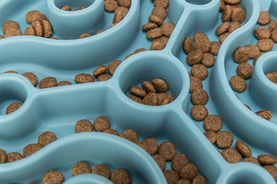 TRIXIE Voermat Slowfeeding Voorkomt schrokken - Zacht TPE - Blauw - 28x28 cm