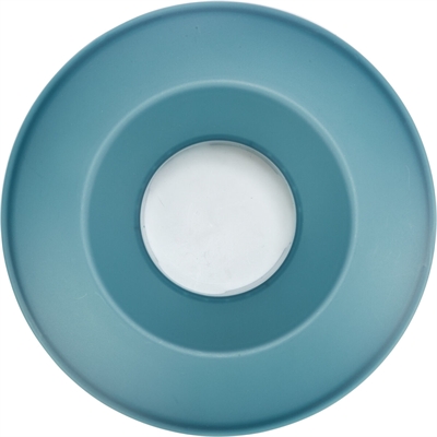 TRIXIE Slowfeeding voerbak Rocking Bowl - Anti-schrok met verstelbare opening & antislip - Grijs/Blauw - 23 cm | 500 ml