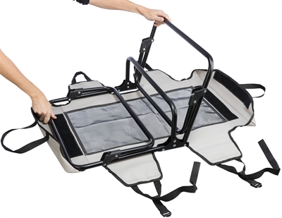 TRIXIE Hondenligbed Stretcher - Inklapbaar, mesh voor verkoeling, wasbare hoes - Grijs/Zwart - 79x50x19 cm