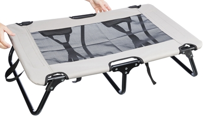 TRIXIE Hondenligbed Stretcher inklapbaar en verkoelende mesh - Grijs/Zwart - 99x60x19 cm, max 25 kg