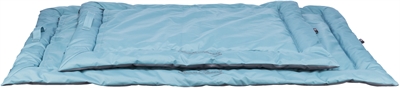 TRIXIE Reisdeken Samoa Classic waterafstotend met binnenhoes voor koelmat - lichtblauw/grijs - 85x70 cm