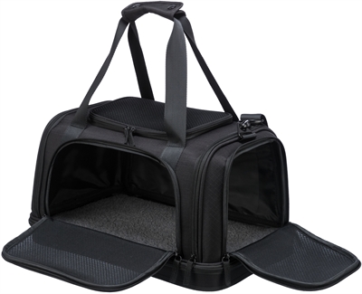 TRIXIE Vliegtuigtas Plane Zwart 44×28×25 cm – voor katten en honden