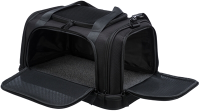 TRIXIE Vliegtuigtas Plane Zwart 44×28×25 cm – voor katten en honden
