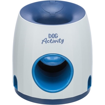TRIXIE Dog Activity Strategiespel Ball & Treat - interactief denkspel met snackautomaat - lichtgrijs/blauw - 17x17x18 cm
