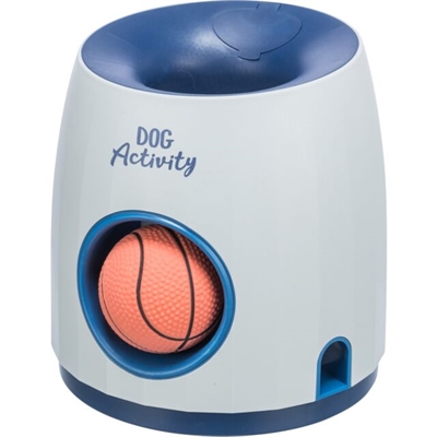 TRIXIE Dog Activity Strategiespel Ball & Treat - interactief denkspel met snackautomaat - lichtgrijs/blauw - 17x17x18 cm