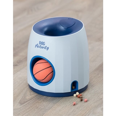 TRIXIE Dog Activity Strategiespel Ball & Treat - interactief denkspel met snackautomaat - lichtgrijs/blauw - 17x17x18 cm