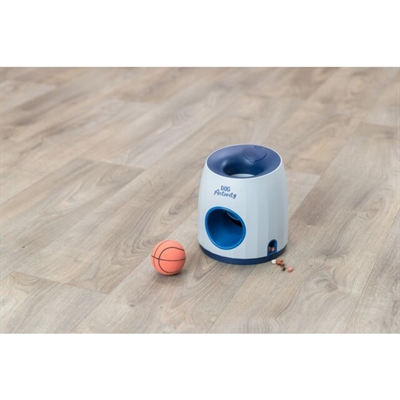 TRIXIE Dog Activity Strategiespel Ball & Treat - interactief denkspel met snackautomaat - lichtgrijs/blauw - 17x17x18 cm