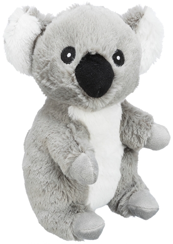 TRIXIE Hondenknuffel Koalabeer Elly - gerecycled zacht pluche met pieper - Grijs - 21 cm