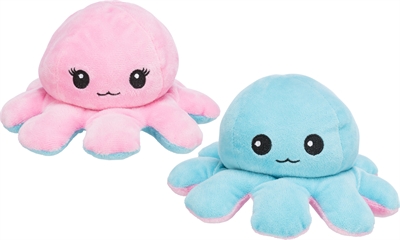 TRIXIE Hondenknuffel Octopus Omkeerbaar Pluche 19 cm – Grijs/Geel