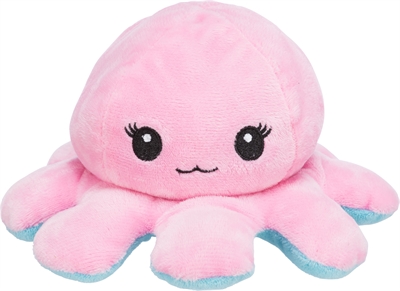 TRIXIE Hondenknuffel Octopus Omkeerbaar Pluche 19 cm – Grijs/Geel