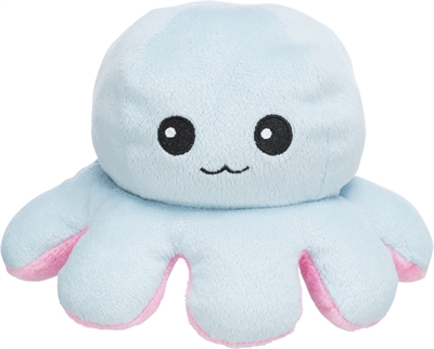 TRIXIE Hondenknuffel Octopus Omkeerbaar Pluche 19 cm – Grijs/Geel