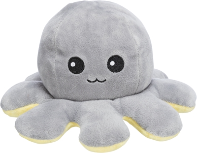 TRIXIE Hondenknuffel Octopus Omkeerbaar Pluche 19 cm – Grijs/Geel