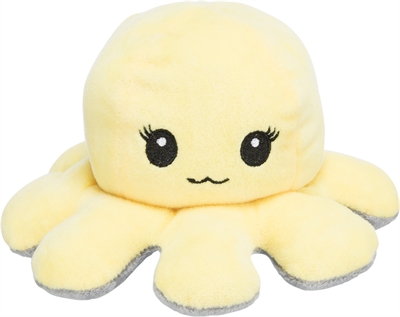 TRIXIE Hondenknuffel Octopus Omkeerbaar Pluche 19 cm – Grijs/Geel