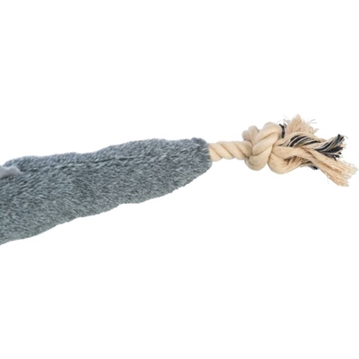 TRIXIE Hondenspeelgoed Aal Karl Be Nordic | Pluche met touwkern, geluidloos - Grijs - 94 cm