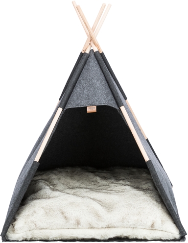 TRIXIE Schuilplaats Tipi Vilt Antraciet 70×70 cm – Kattenbed