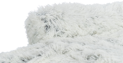 TRIXIE Hondenmand Harvey Sofa Bed Meubelbeschermer - waterdichte onderkant - langharig pluche - Wit/Zwart - 90x90x8 cm