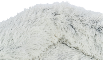 TRIXIE Hondenmand Harvey Sofa Bed Meubelbeschermer - waterdichte onderkant - langharig pluche - Wit/Zwart - 90x90x8 cm