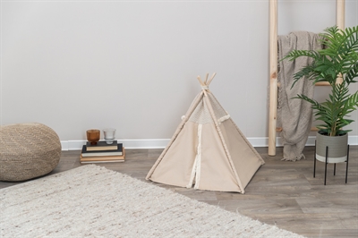 TRIXIE Kattenmand Tipi Boho Beige 55×55×65 cm – Pluche Kussen