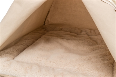 TRIXIE Kattenmand Tipi Boho Beige 55×55×65 cm – Pluche Kussen