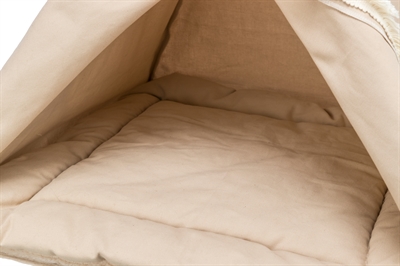 TRIXIE Kattenmand Tipi Boho Beige 55×55×65 cm – Pluche Kussen
