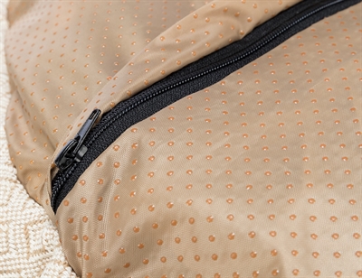 TRIXIE Hondenmand Boho - Zacht pluche & geïntegreerd kussen, slipvast - Beige - 65x65x19 cm