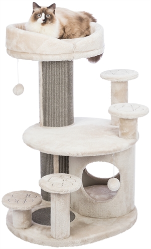 Trixie Krabpaal Emil Lichtgrijs 69×59×96 cm – Compact met Schuilhuisje