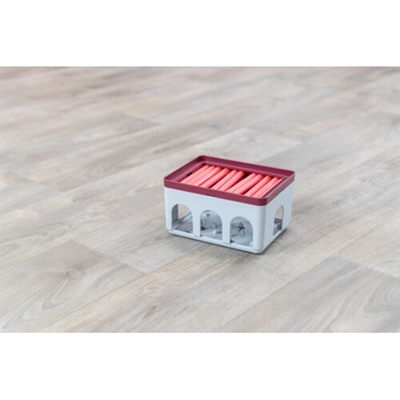 TRIXIE Cat Activity Rod Box Wit/Bordeaux 20×16×12 cm – Intelligentspeelbox