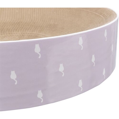 TRIXIE Krabmand Lilly Karton Catnip Lichtgrijs Ø45 cm – 45×10 cm