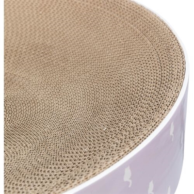 TRIXIE Krabmand Lilly Karton Catnip Lichtgrijs Ø45 cm – 45×10 cm