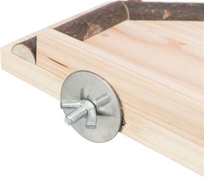 TRIXIE Landingsplaats Vogel met Zitstokken 19×19 cm – Hout Naturel