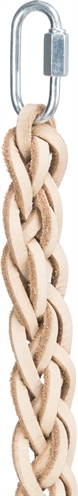 TRIXIE Vogel Speelgoed Veters Leer met Houten Kralen 50×cm – Naturel