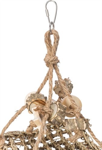TRIXIE Schommel Zeegras 19×19 cm – Natuurlijke speelgoed voor vogels en knaagdieren