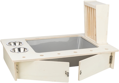 TRIXIE Voederstation Hout Natuur 70×47×41 cm – Voor Konijnen & Knaagdieren