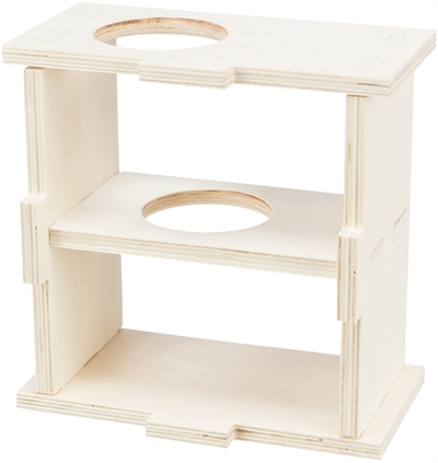 TRIXIE Knaagdierhuis 2 Kamers Onbehandeld Hout 20×20 cm – Naturel