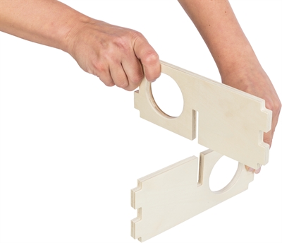 TRIXIE Knaagdierhuis 3 Kamers Onbehandeld Hout 30×30 cm – Natuurlijk