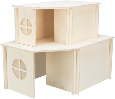 TRIXIE Schuilhuisje Konijnen/Cavia's Huis Holm 42×26×18 cm – Naturel