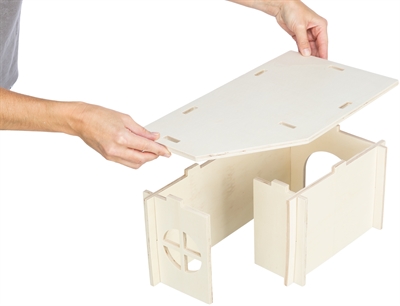 TRIXIE Schuilhuisje Konijnen/Cavia's Huis Holm 42×26×18 cm – Naturel