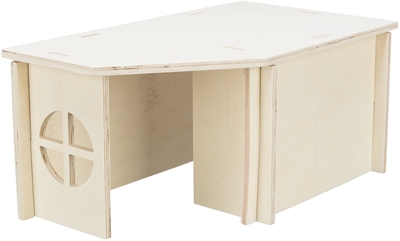 TRIXIE Schuilhuisje Konijnen Naturel 50×33×23 cm – Insteeksysteem