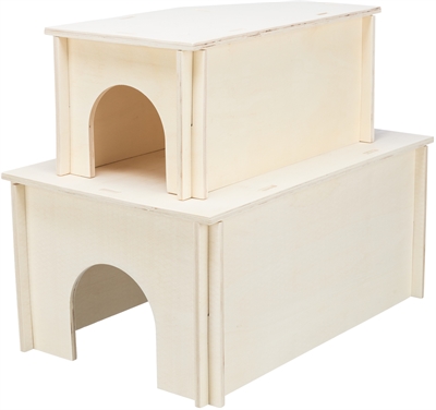 TRIXIE Schuilhuisje Konijnen Naturel 50×33×23 cm – Insteeksysteem