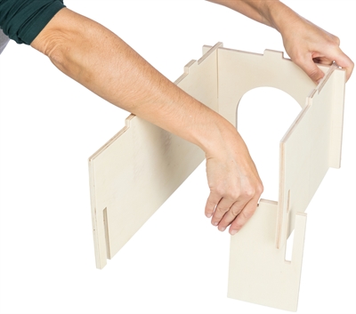 TRIXIE Schuilhuisje Konijnen Naturel 50×33×23 cm – Insteeksysteem