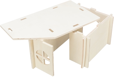 TRIXIE Schuilhuisje Konijnen Naturel 50×33×23 cm – Insteeksysteem