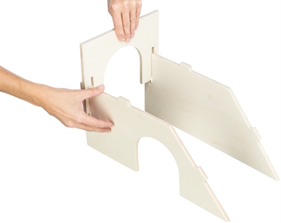 TRIXIE Huisjes Insteeksysteem Konijnen/Cavia's 40×23×18 cm – Naturel