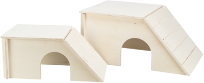 TRIXIE Schuilhuisje Konijnen Huis Bent 51×33 cm – Natuurkleur