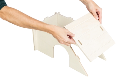 TRIXIE Schuilhuisje Konijnen Huis Bent 51×33 cm – Natuurkleur