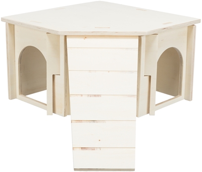 TRIXIE Schuilhuisje Konijnen Huis Thore 40×40×23 cm – Natuur
