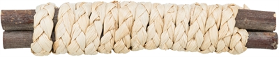 TRIXIE Knaagsticks met stro | 100% natuurlijk, ondersteunt gebit - Naturel - 15x3 cm (4 st)