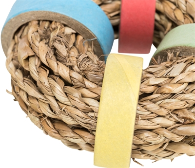 TRIXIE Zeegras Ring 8×8 cm – Natuurlijk speelgoed voor knaagdieren