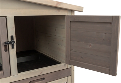 TRIXIE Nagetierstall Natura Grau/Braun 124×78 cm – mit Auslauf